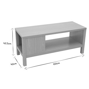 Banc d'entrée finition bois clair chêne avec coussin l100 cm gumby