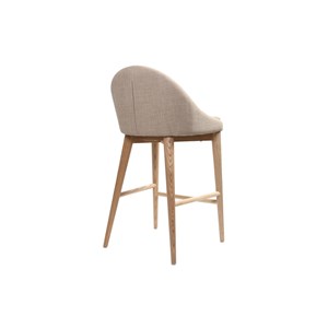 Tabourets de bar scandinaves en tissu beige h66 cm (lot de 2) dalia