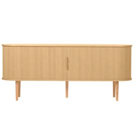 Buffet  bois clair chêne avec rangements 2 portes coulissantes l180 cm epic