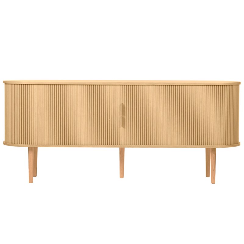 Buffet bois clair chêne avec rangements 2 portes coulissantes l180 cm epic