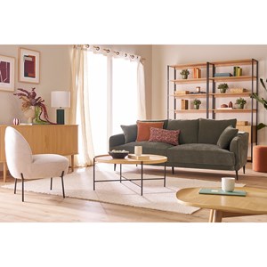 Buffet  bois clair chêne avec rangements 2 portes coulissantes l180 cm epic