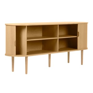 Buffet  bois clair chêne avec rangements 2 portes coulissantes l180 cm epic