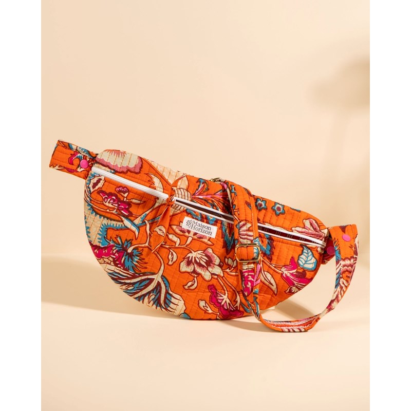 Sac banane à langer kimi orange vintage