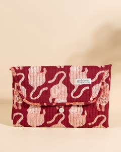 Matelas à langer de voyage wulan jungle lie de vin