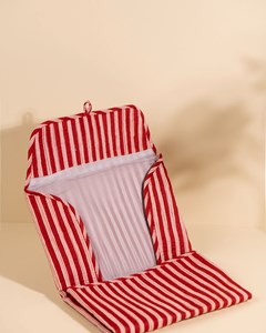 Matelas à langer de voyage wulan rayures lie de vin