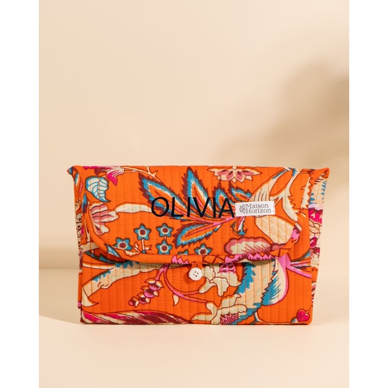 Matelas à langer de voyage wulan orange vintage