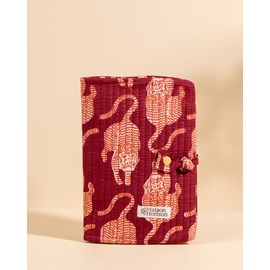 Couverture de carnet noi jungle lie de vin