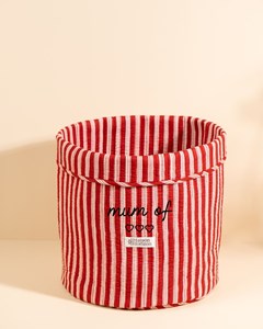 Panier de rangement décoratif manila rayures lie de vin