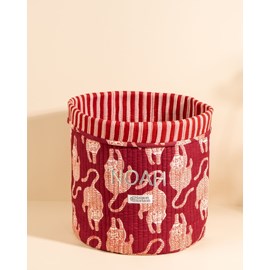 Panier de rangement décoratif manila jungle lie de vin