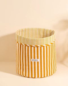 Panier de rangement décoratif manila raye mocha