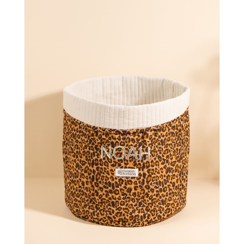 Panier de rangement décoratif manila new leopard