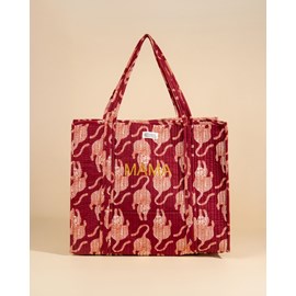 Sac cabas réversible deepa jungle lie de vin