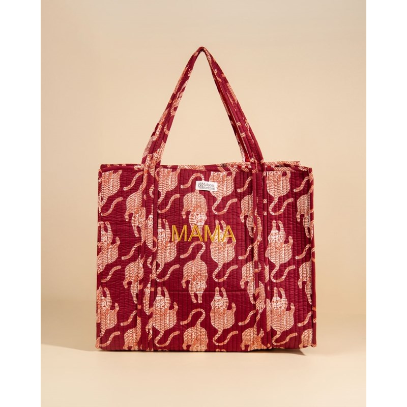 Sac cabas réversible deepa jungle lie de vin