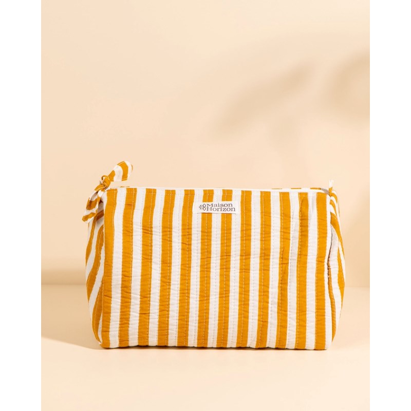 Trousse de toilette banita rayé mocha