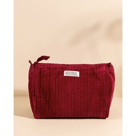 Trousse de toilette banita velours lie de vin