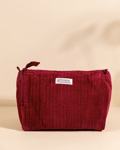 Trousse de toilette banita velours lie de vin