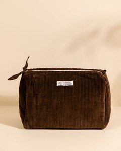 Trousse de toilette banita velours chocolat