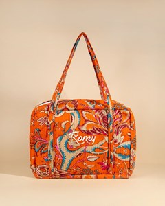 Sac week-end ou à langer lola orange vintage