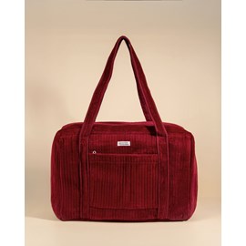 Sac week-end ou à langer lola velours lie de vin