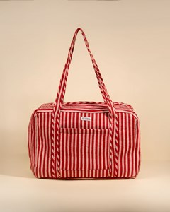 Sac week-end ou à langer lola rayures lie de vin