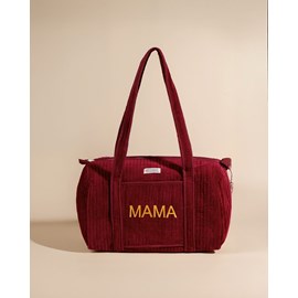 Sac à langer ou de journée sunee velours lie de vin