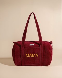 Sac à langer ou de journée sunee velours lie de vin