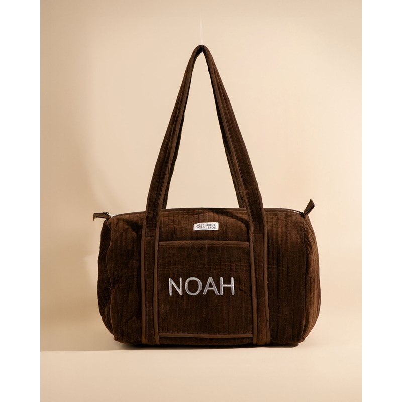 Sac à langer ou de journée sunee velours chocolat