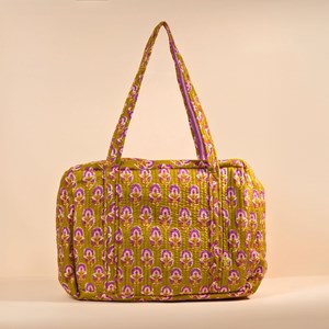 Sac week-end ou à langer kaki violet