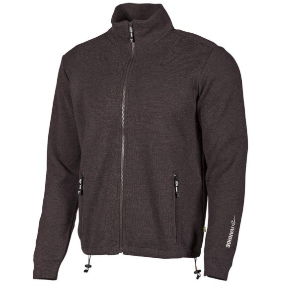 Ivanhoe gilet hadar full zip noir-laine