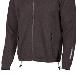 Ivanhoe gilet hadar full zip noir-laine L