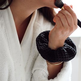 Trio bandeau et poignets chouchou nid d'abeille l' allié beauté au quotidien