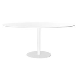 Table à manger blanche ovale l170 cm halia