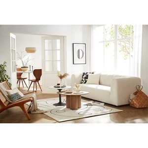 Table à manger blanche ovale l170 cm halia