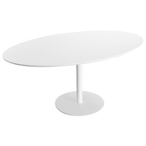 Table à manger blanche ovale l170 cm halia