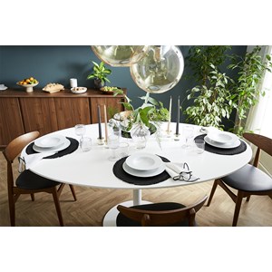 Table à manger blanche ovale l170 cm halia