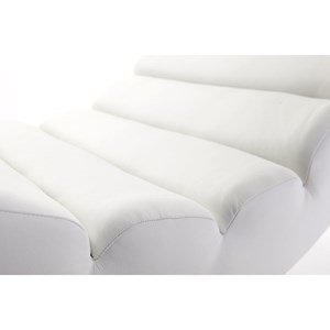 Rocking chair blanc et acier chromé taylor