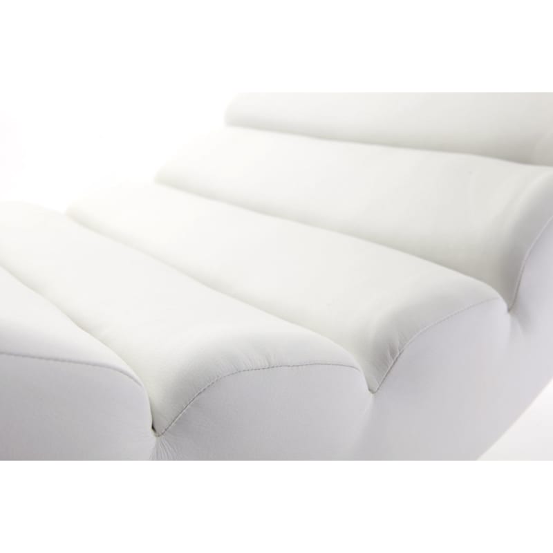 Rocking chair blanc et acier chromé taylor (Miliboo) - Image 3
