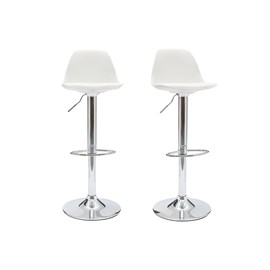 Tabourets de bar blancs (lot de 2) steevy