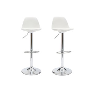 Tabourets de bar blancs (lot de 2) steevy