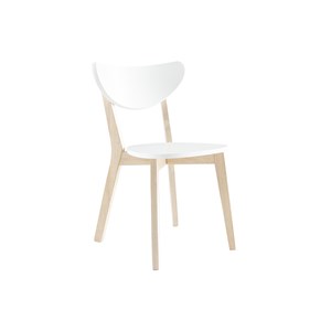 Chaises blanc et bois clair (lot de 2) leena