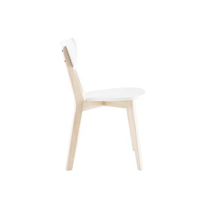 Chaises blanc et bois clair (lot de 2) leena