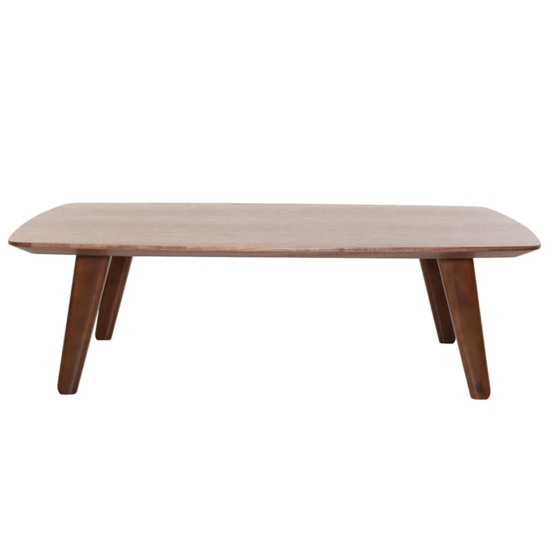 Table basse rectangulaire  bois foncé noyer l120cm fifties