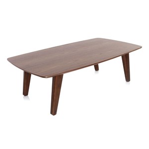 Table basse rectangulaire  bois foncé noyer l120cm fifties