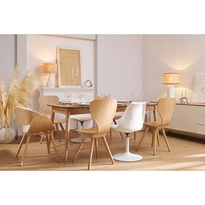Chaises  en bois clair (lot de 2) nordeco