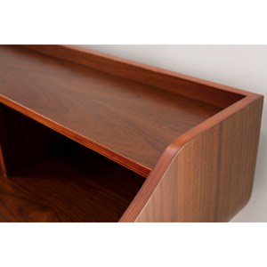 Bureau avec rangements  bois foncé l120 cm nordeco