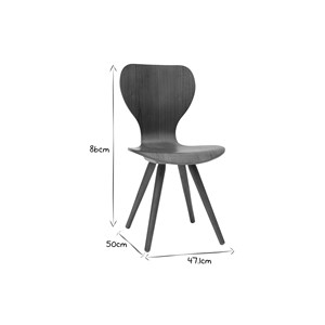 Chaises  bois foncé noyer (lot de 2) nordeco