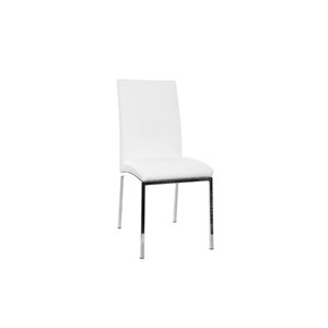 Chaises blanc et acier chromé (lot de 2) simea