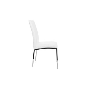 Chaises blanc et acier chromé (lot de 2) simea