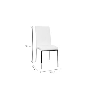 Chaises blanc et acier chromé (lot de 2) simea