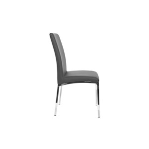 Chaises gris et métal acier chromé (lot de 2) simea